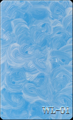 3-10mm পুরু নীল ঘূর্ণি প্যাটার্ন এক্রাইলিক শীট হোম আসবাবপত্র সজ্জা